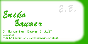 eniko baumer business card